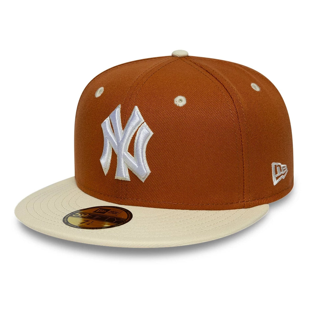 New York Yankees MLB Contrast Brown 59FIFTY Fitted Cap-zelvios