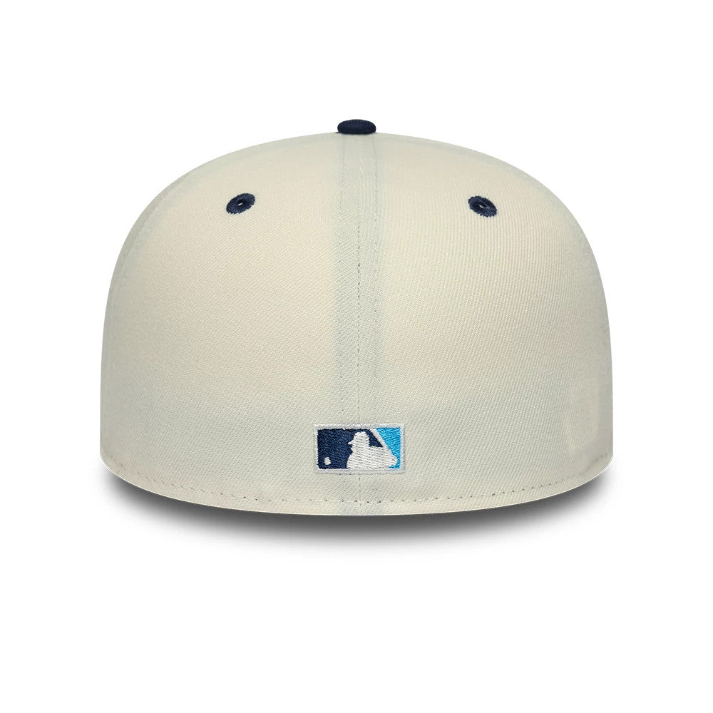 New York Yankees MLB White 59FIFTY A-Frame Fitted Cap-zelvios