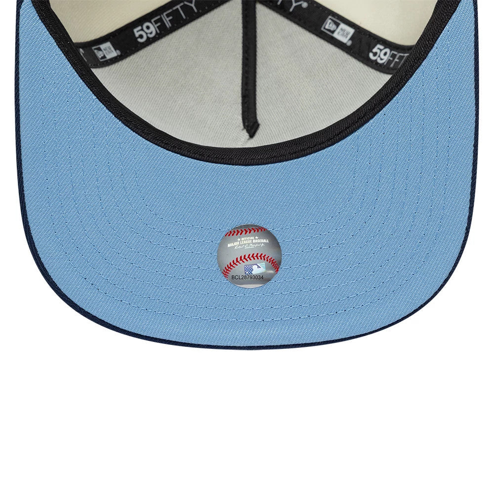 New York Yankees MLB White 59FIFTY A-Frame Fitted Cap-zelvios