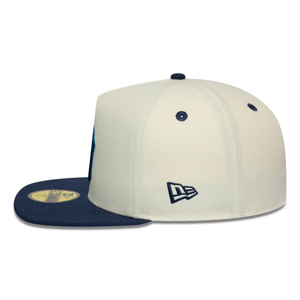New York Yankees MLB White 59FIFTY A-Frame Fitted Cap-zelvios