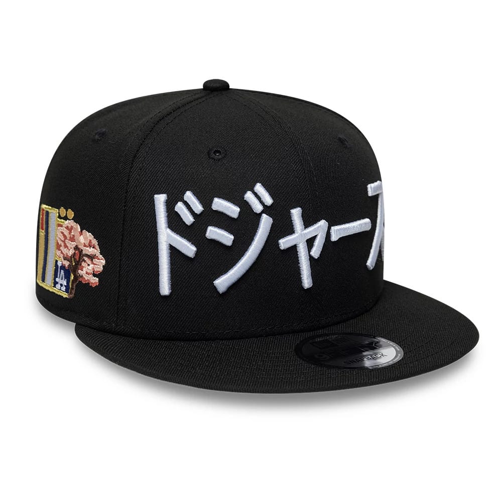 LA Dodgers MLB Kanji Black 9FIFTY Snapback Adjustable Cap-zelvios