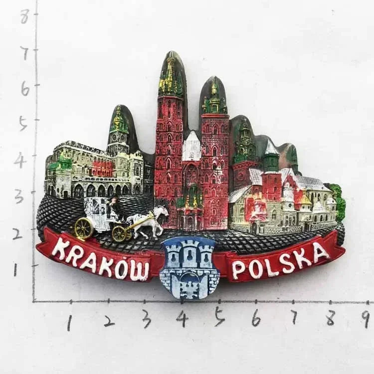 Poland Wavel Castle KRAKOW Fridge Magnets Wroclaw Castle Tourist Souvenirs Magnetic Sticker Home Decoration Polska Gifts Idea