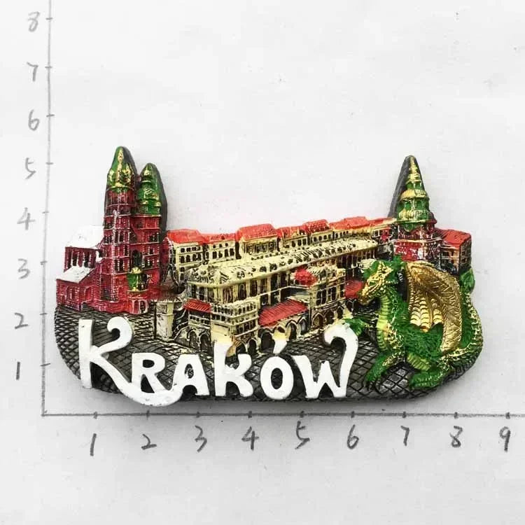Poland Wavel Castle KRAKOW Fridge Magnets Wroclaw Castle Tourist Souvenirs Magnetic Sticker Home Decoration Polska Gifts Idea